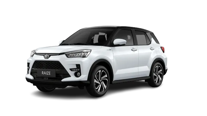 TOYOTA RAIZE màu Trắng ngọc trai nóc đen (XJ5)